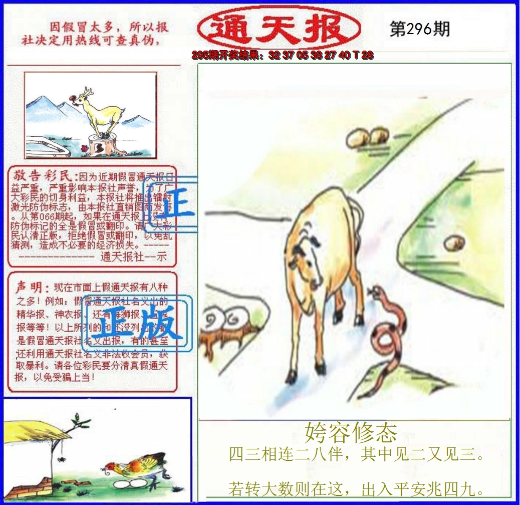 2024296期正版通天报