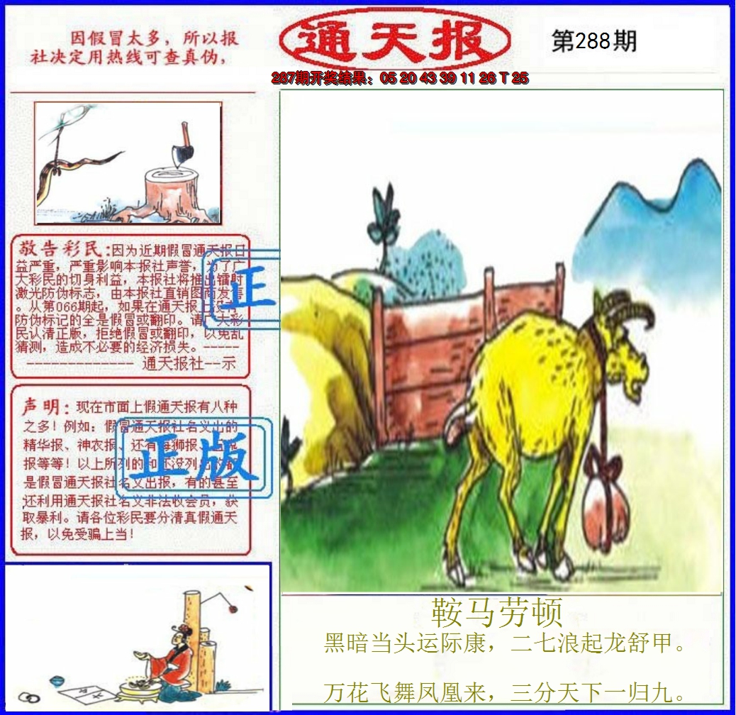 2024288期正版通天报