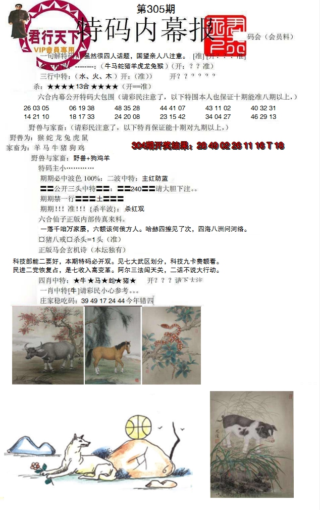 2024305期特码内幕报