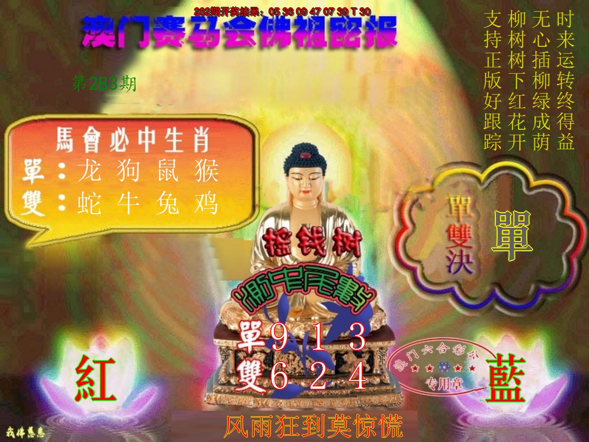 2024283期佛主密报-莲花双宝
