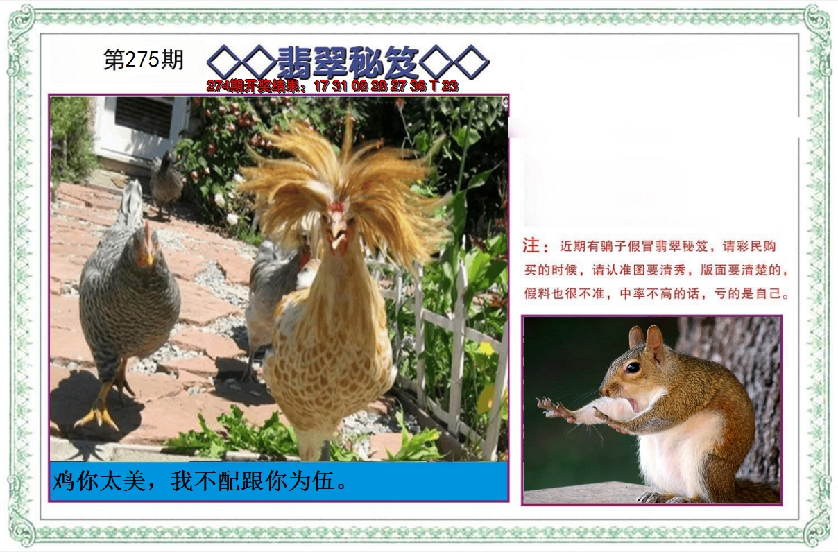 2024275期翡翠秘笈