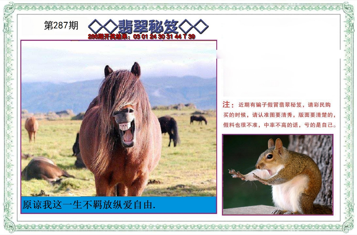 2024287期翡翠秘笈