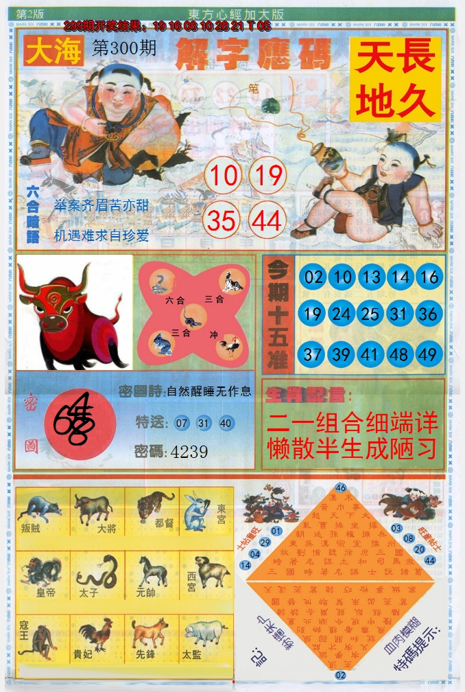 2024300期东方心经B加大版