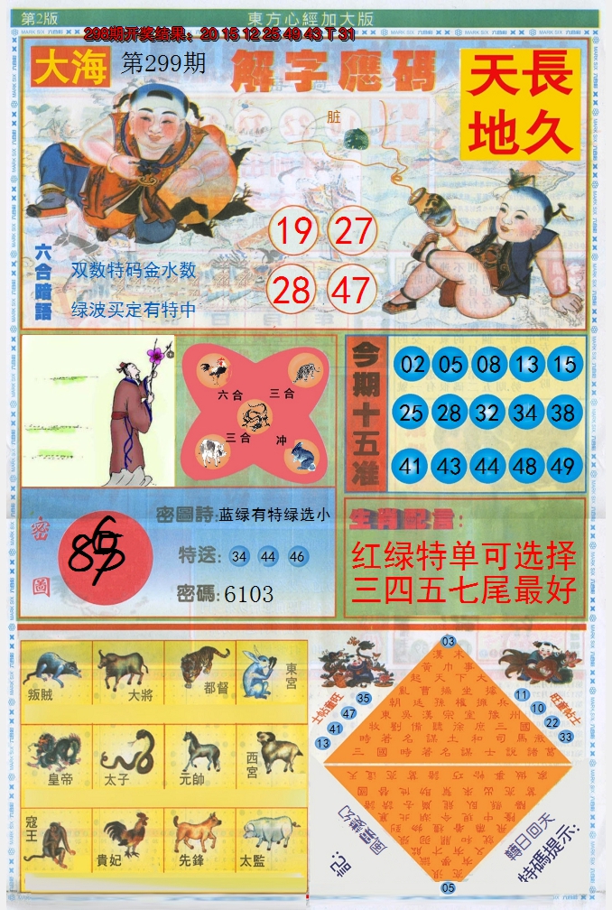 2024299期东方心经B加大版