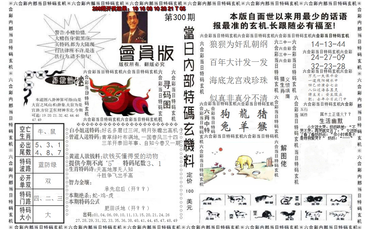 2024300期当日特码玄机报