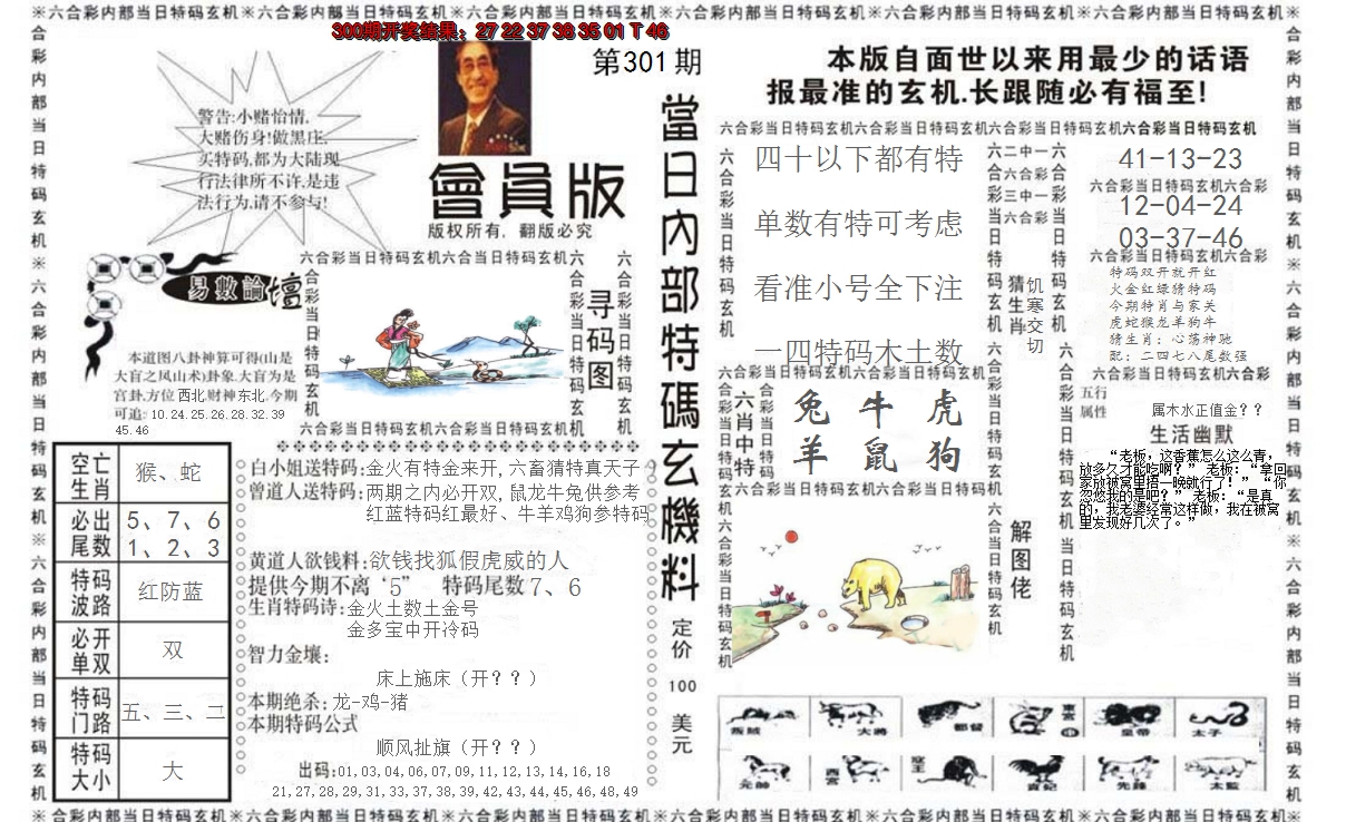 2024301期当日特码玄机报