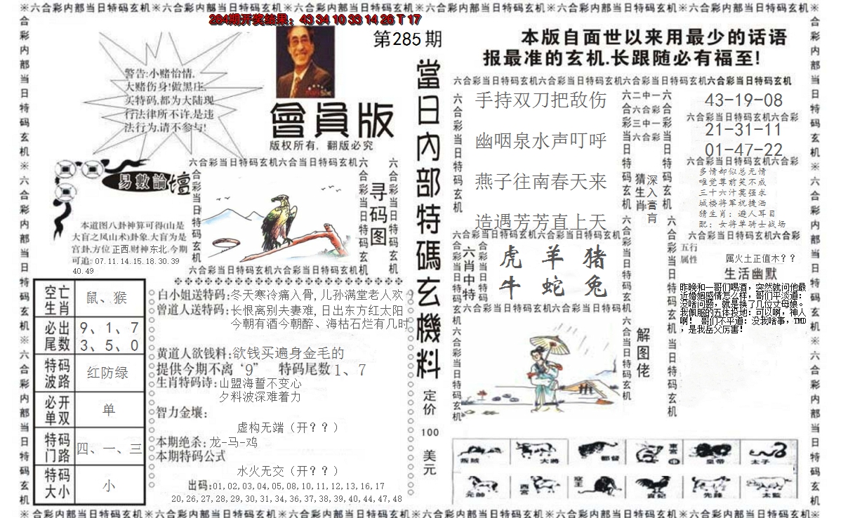2024285期当日特码玄机报