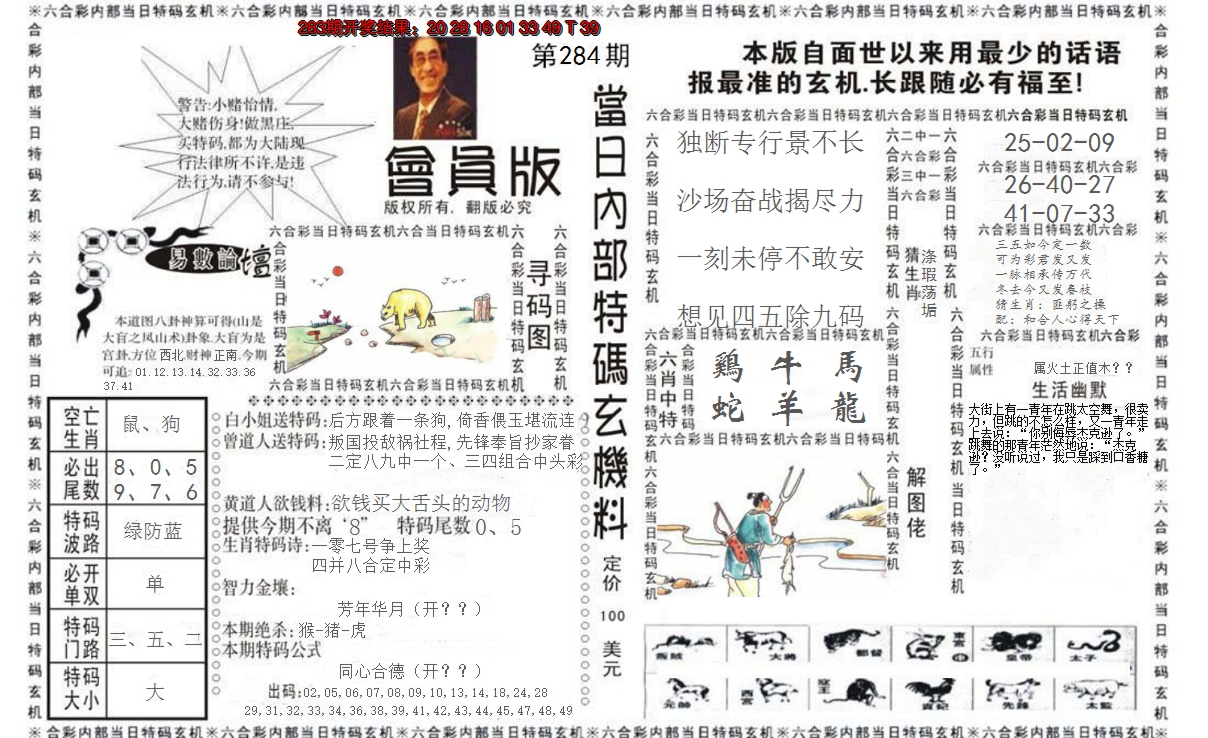 2024284期当日特码玄机报