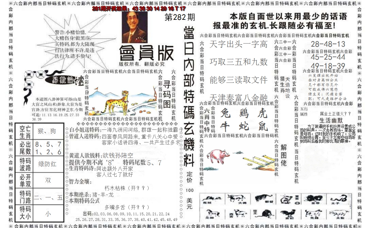 2024282期当日特码玄机报