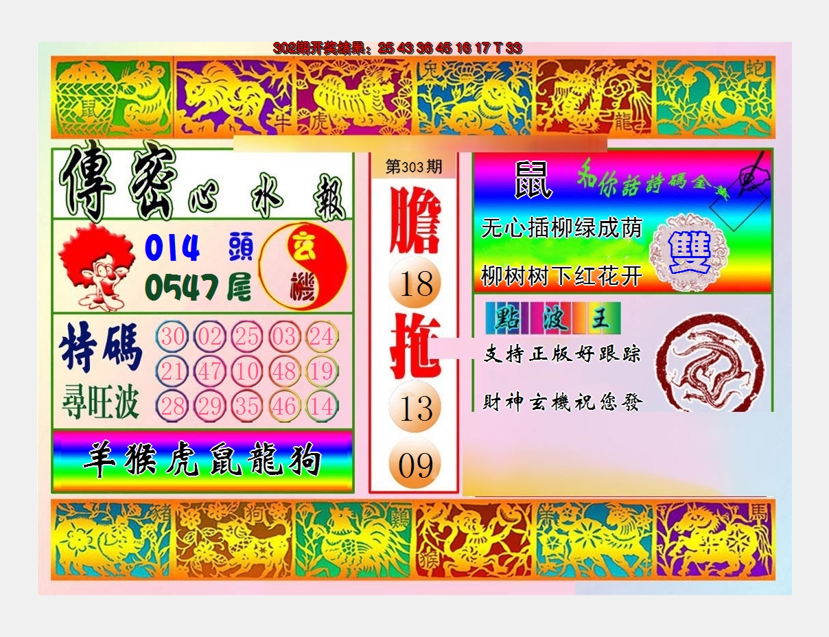 2024303期传密心水报