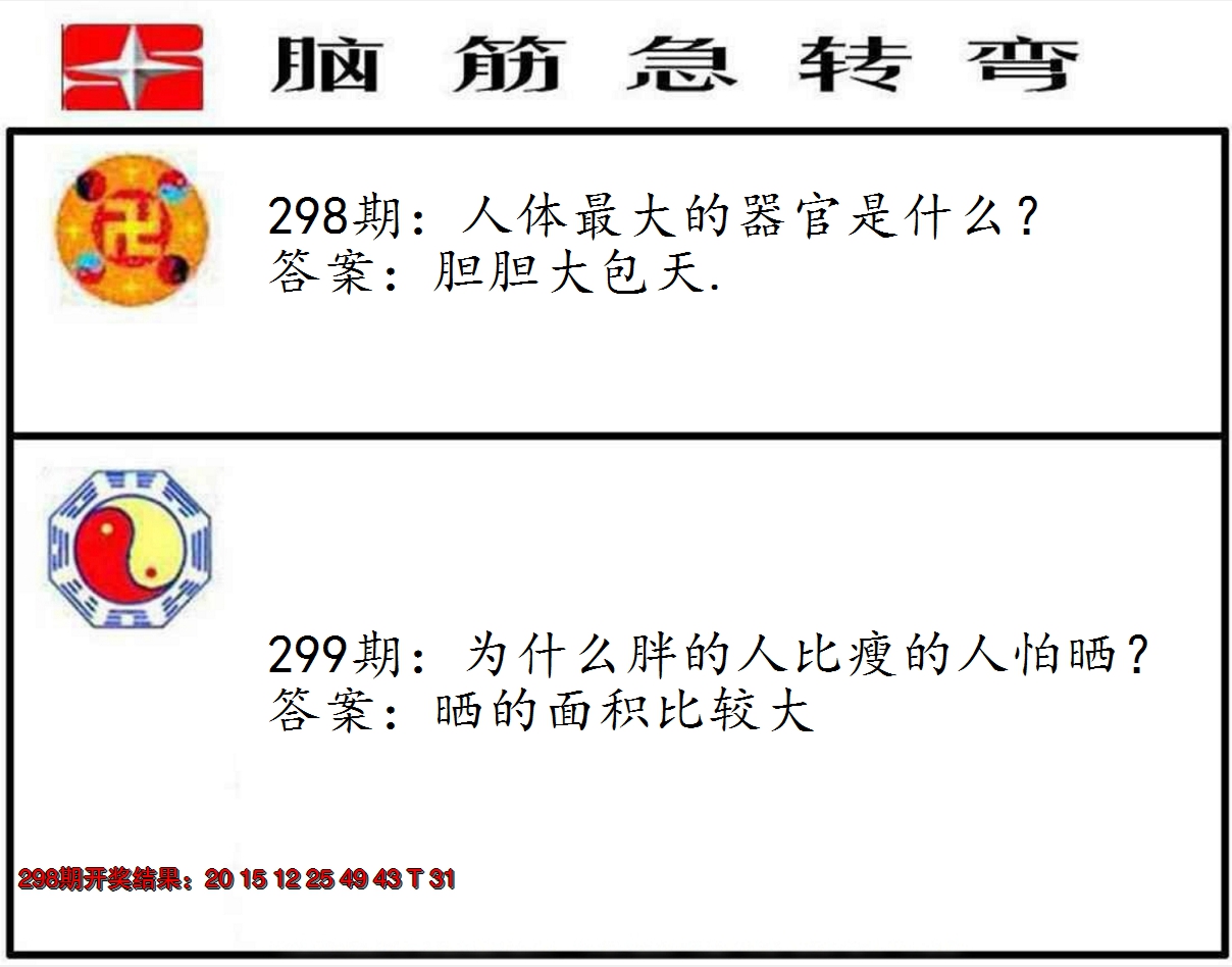 2024299期脑筋急转弯