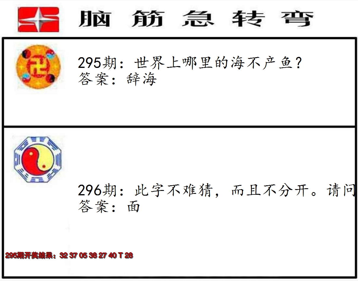 2024296期脑筋急转弯