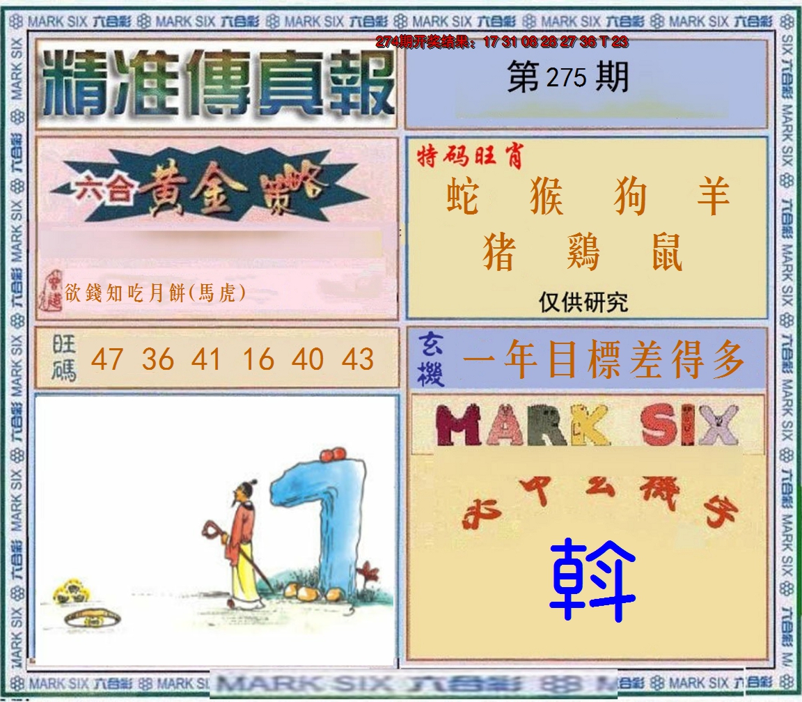 2024275期精准<傳真報>