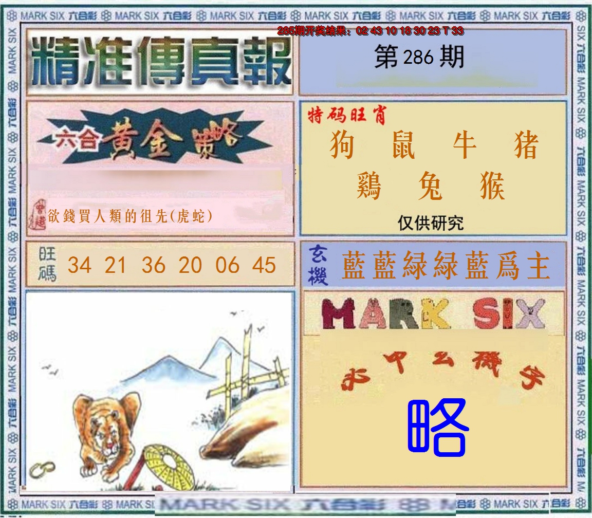 2024286期精准<傳真報>