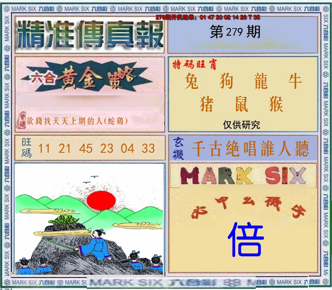 2024279期精准<傳真報>