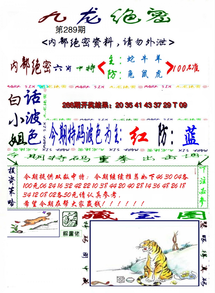 2024289期九龙密报
