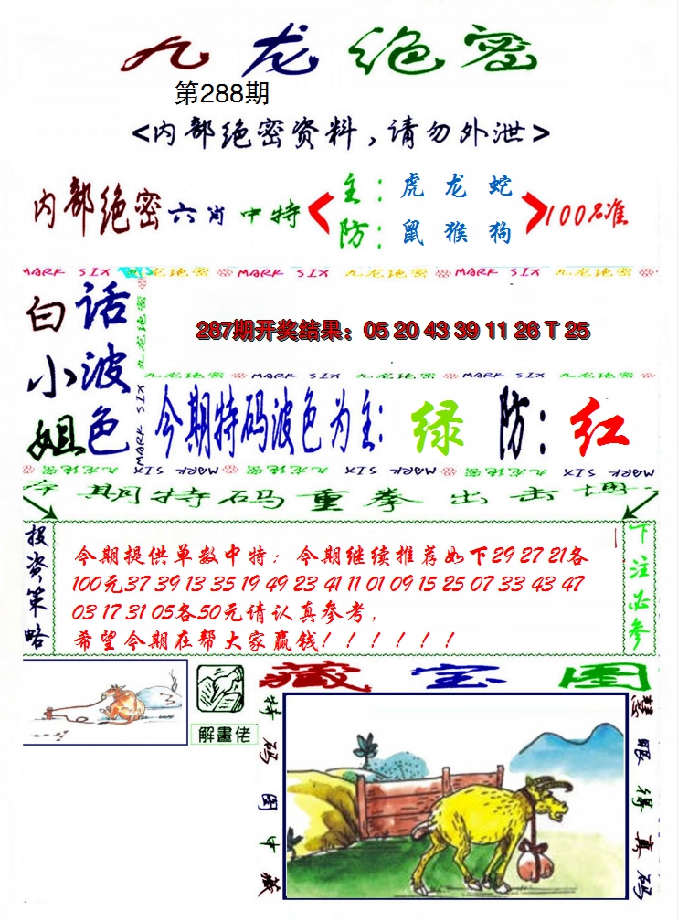 2024288期九龙密报
