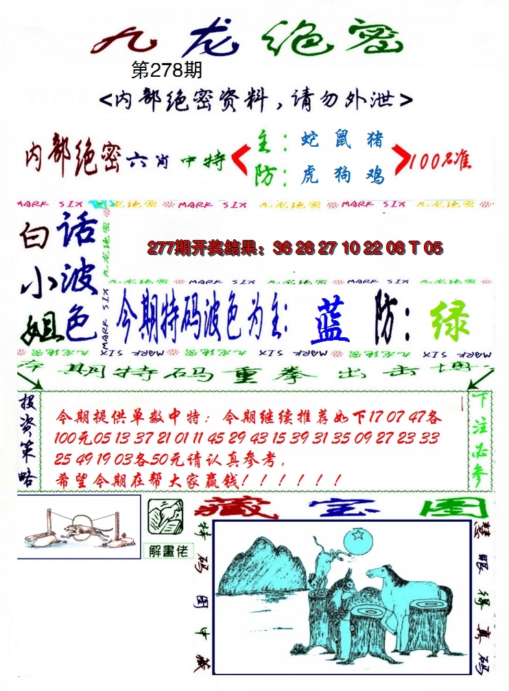 2024278期九龙密报