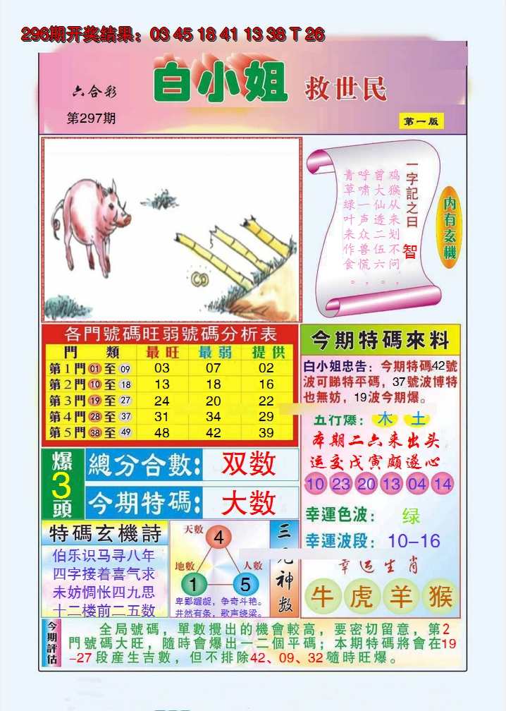 2024297期白小姐救世民A