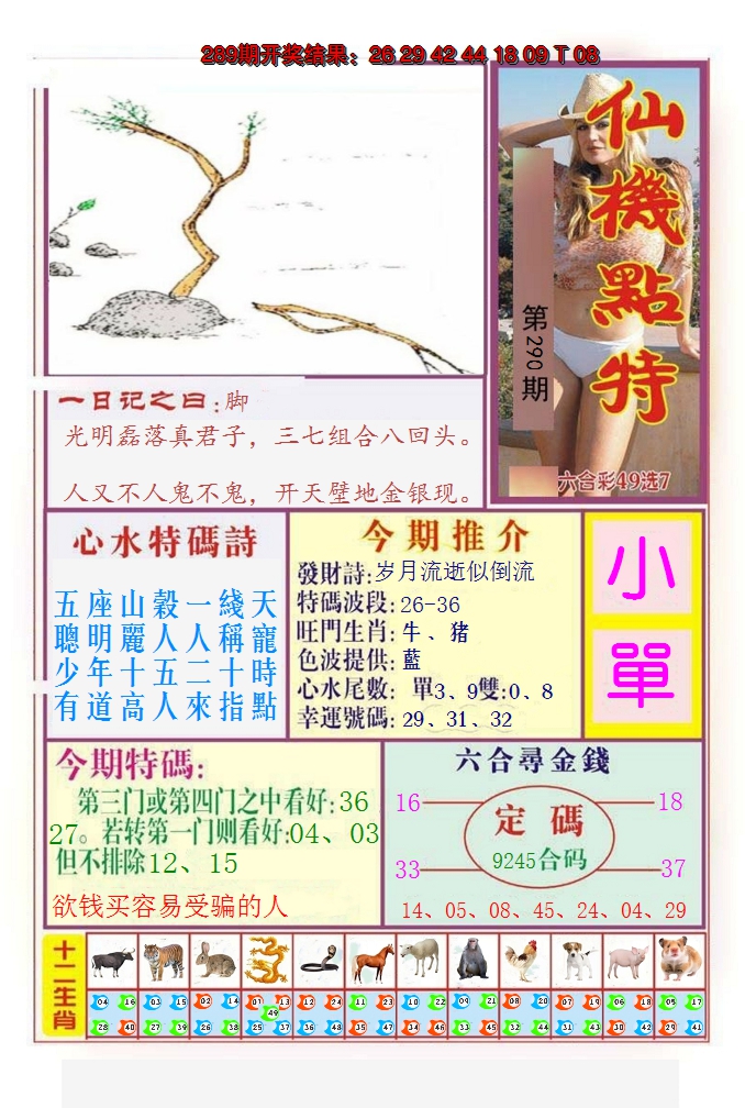 2024290期仙机点特