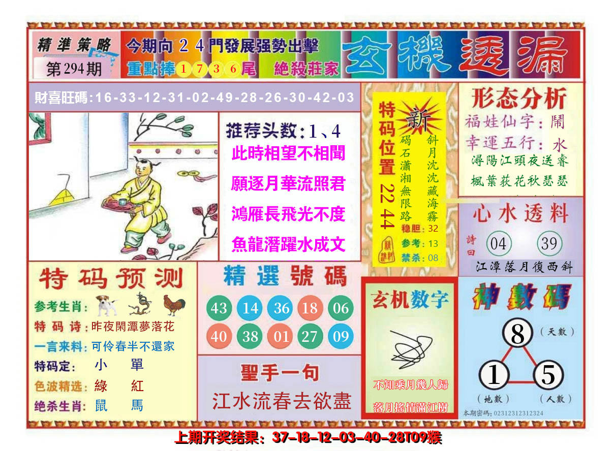 2024294期玄机透漏