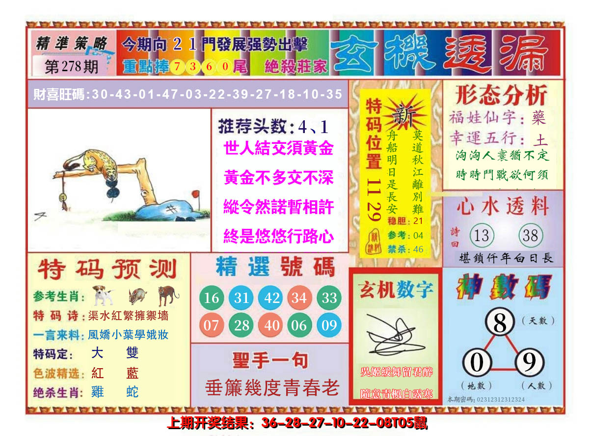 2024278期玄机透漏