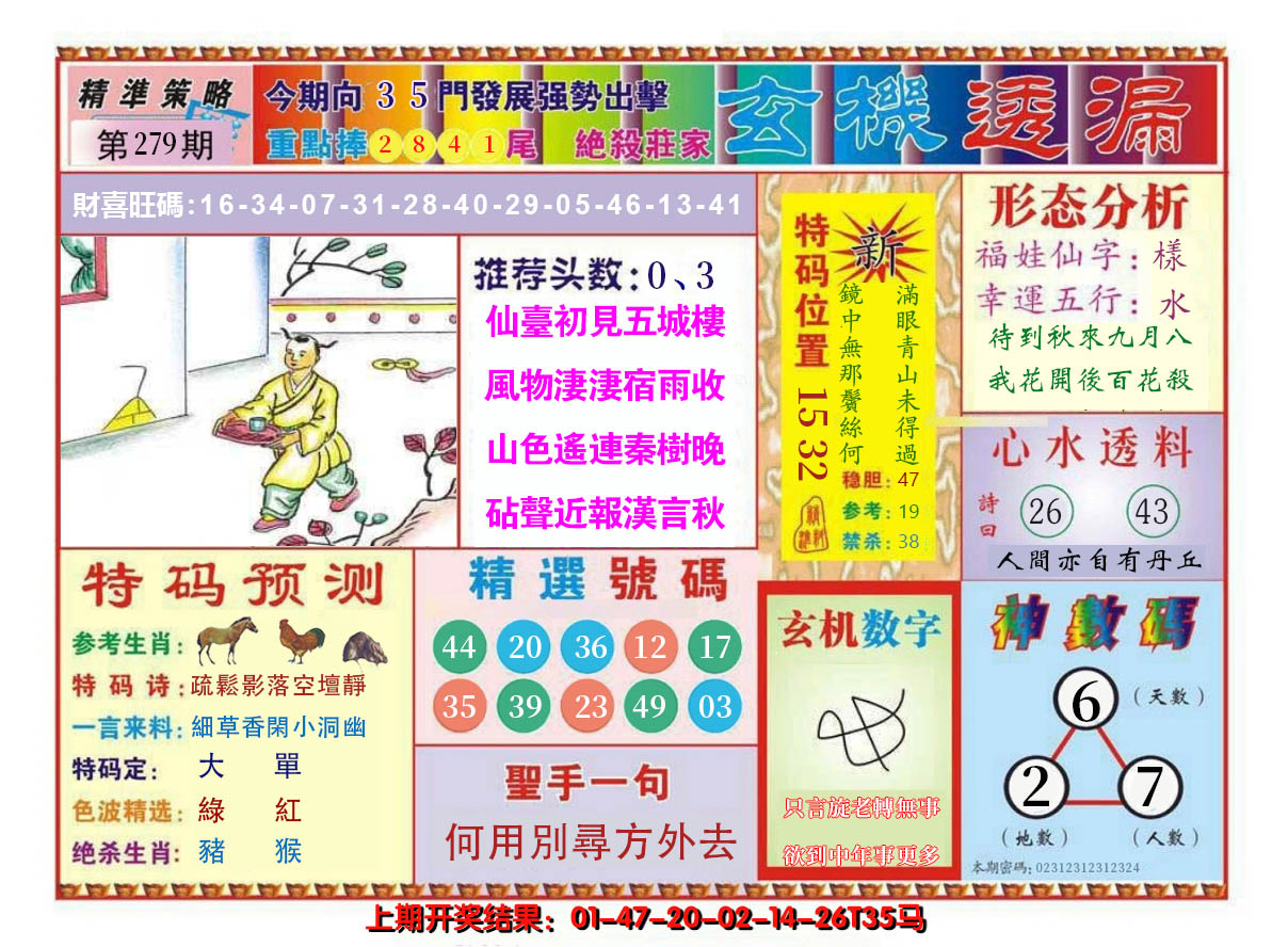 2024279期玄机透漏