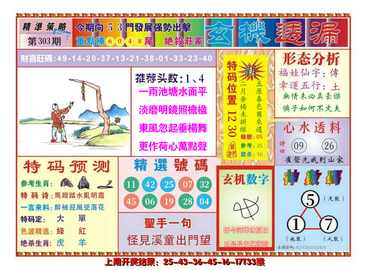 2024303期玄机透漏