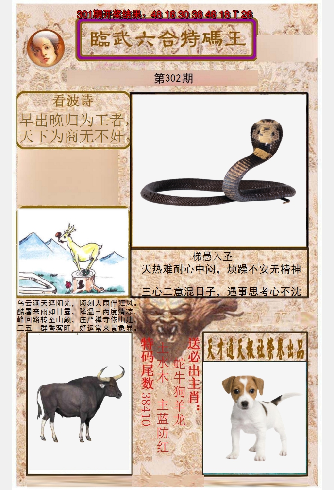 2024302期临武六合特码王