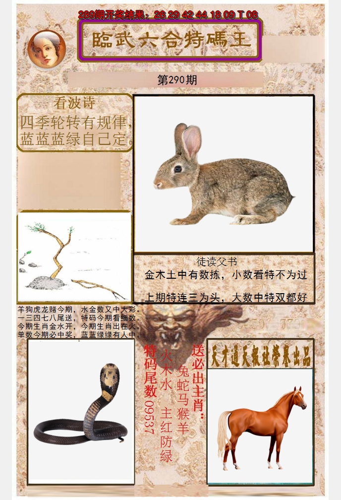 2024290期临武六合特码王