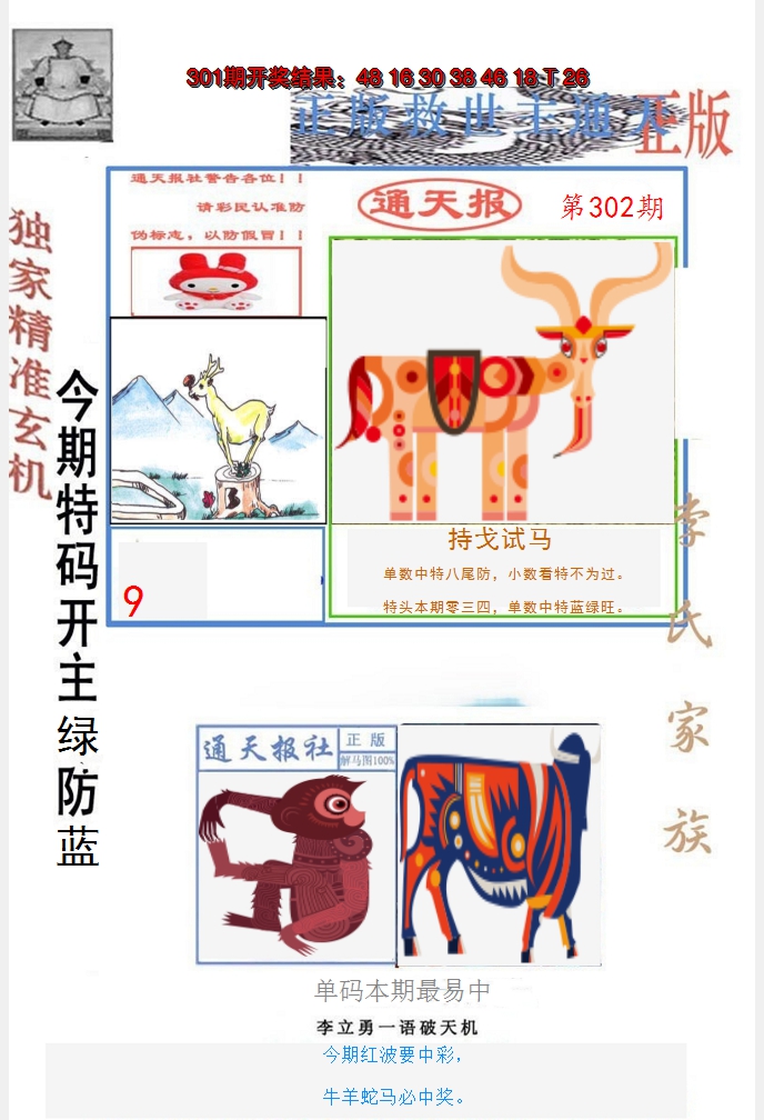 2024302期李力勇通天报