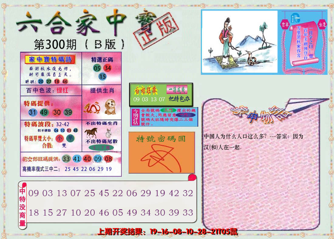2024300期六合家中宝B