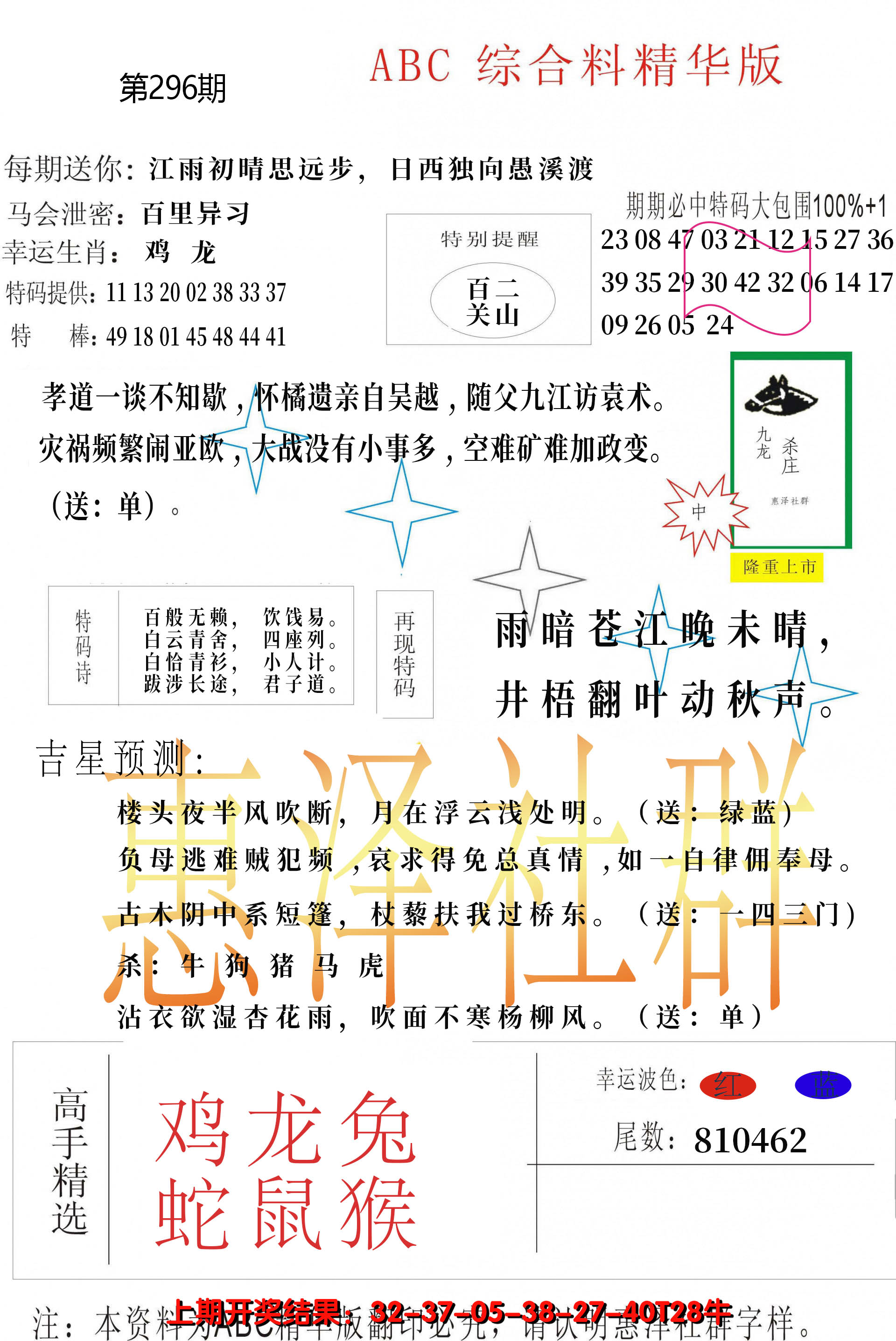2024296期综合正版资料