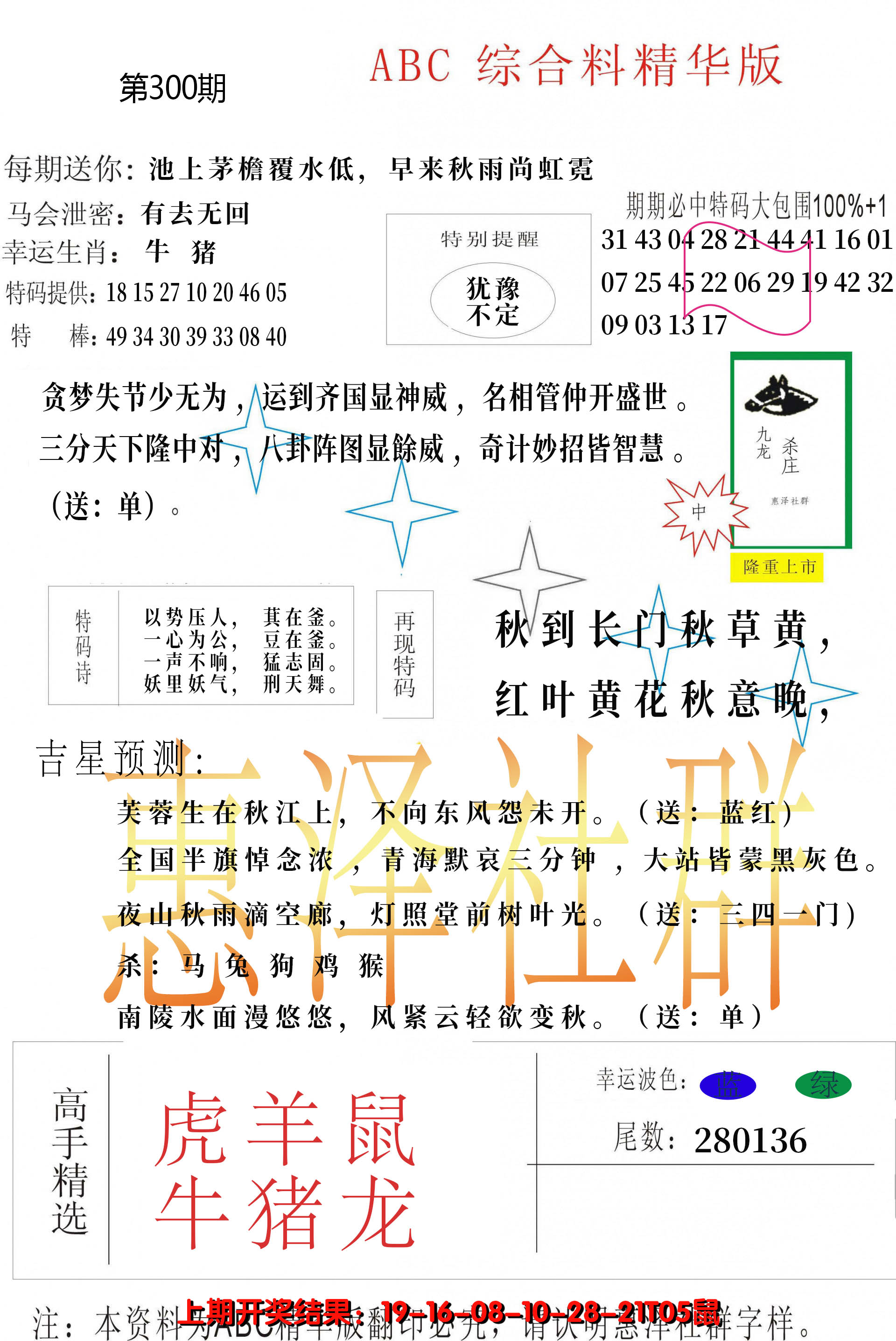 2024300期综合正版资料
