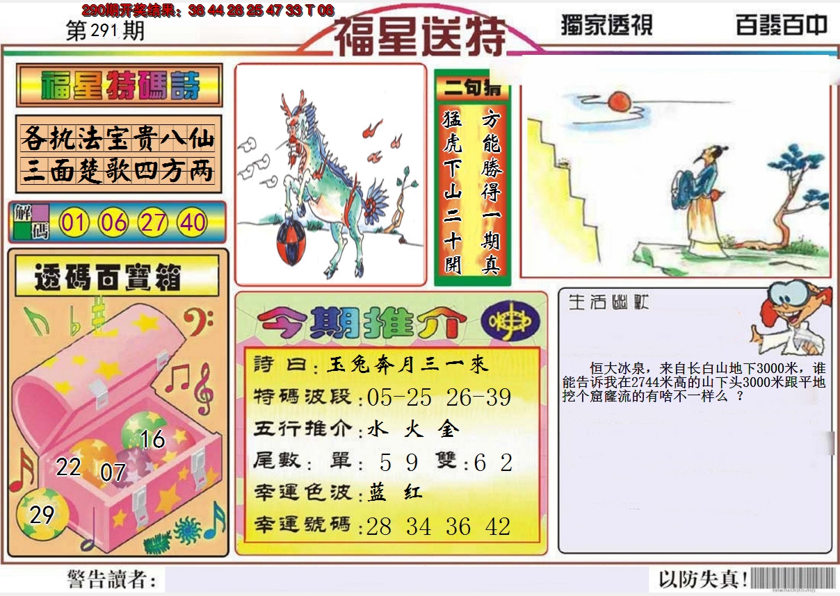 2024291期福星送特