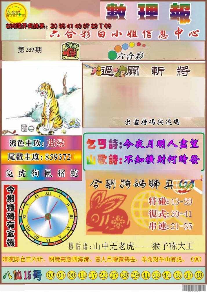 2024289期九龙数理报
