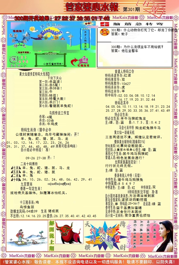 2024301期管家婆心水报B