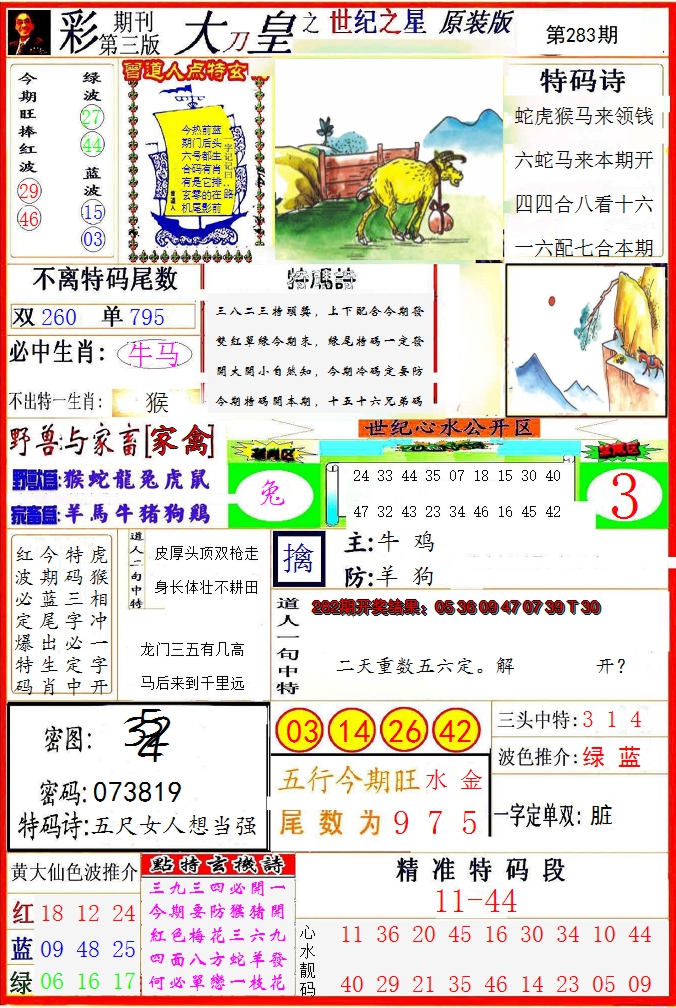 2024283期大刀皇之(世纪之星)