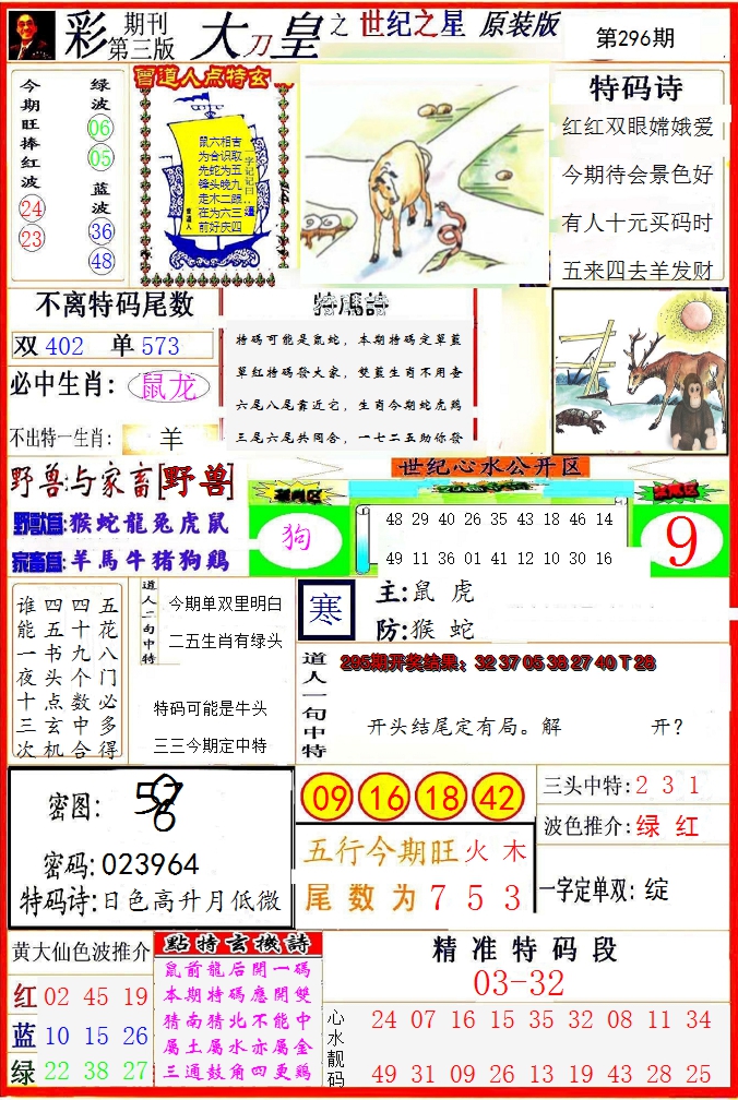 2024296期大刀皇之(世纪之星)
