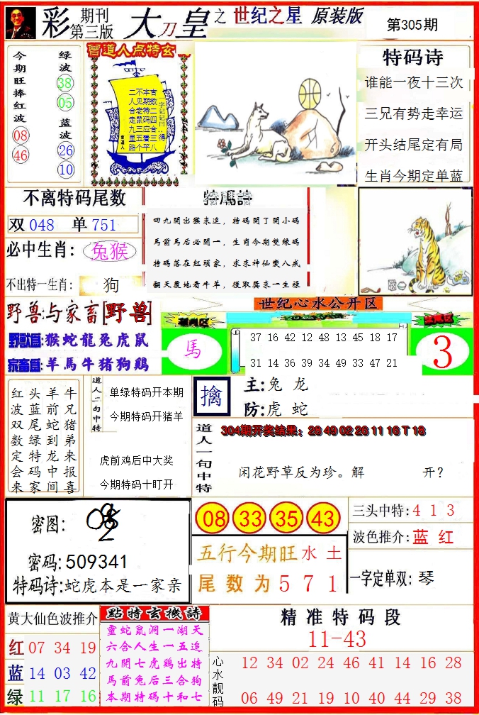 2024305期大刀皇之(世纪之星)