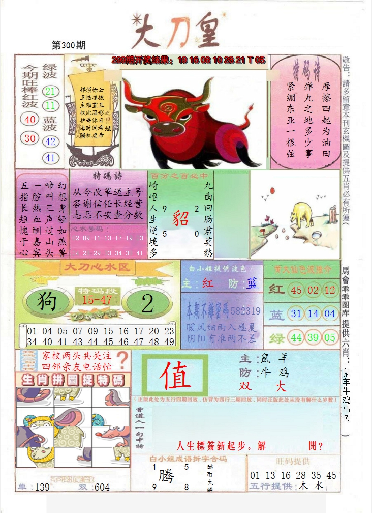 2024300期大刀皇
