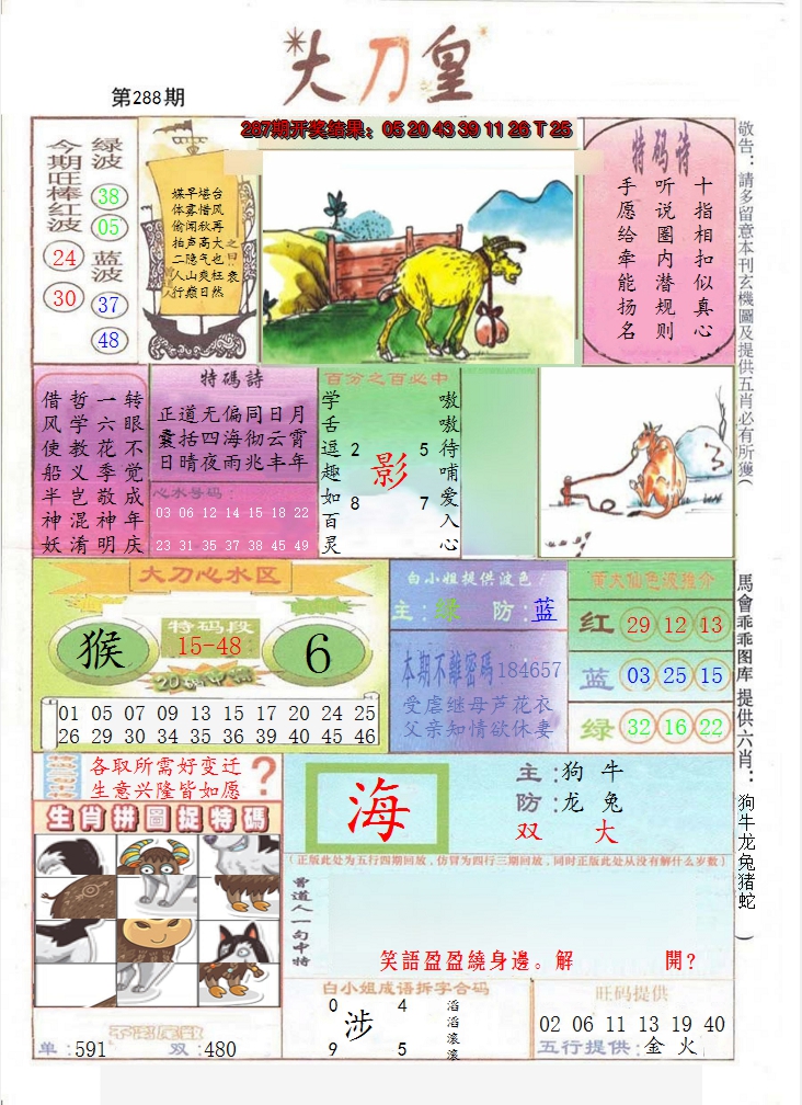 2024288期大刀皇