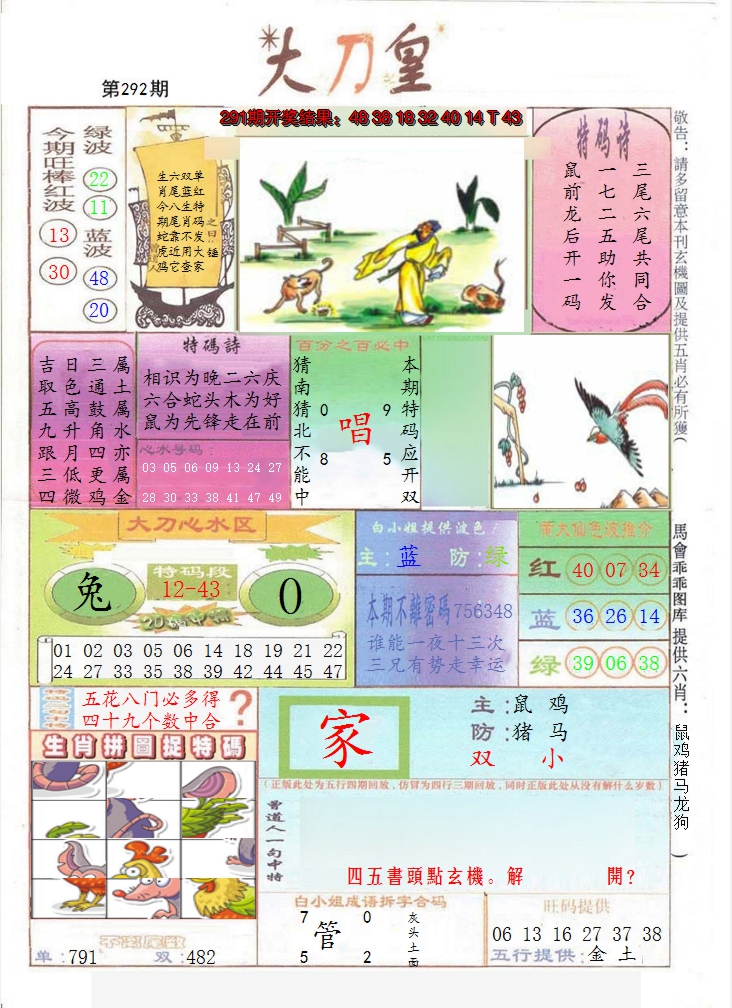2024292期大刀皇