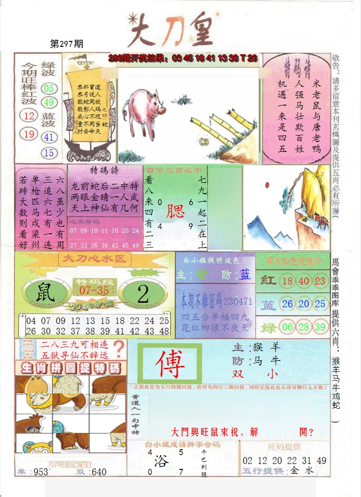 2024297期大刀皇