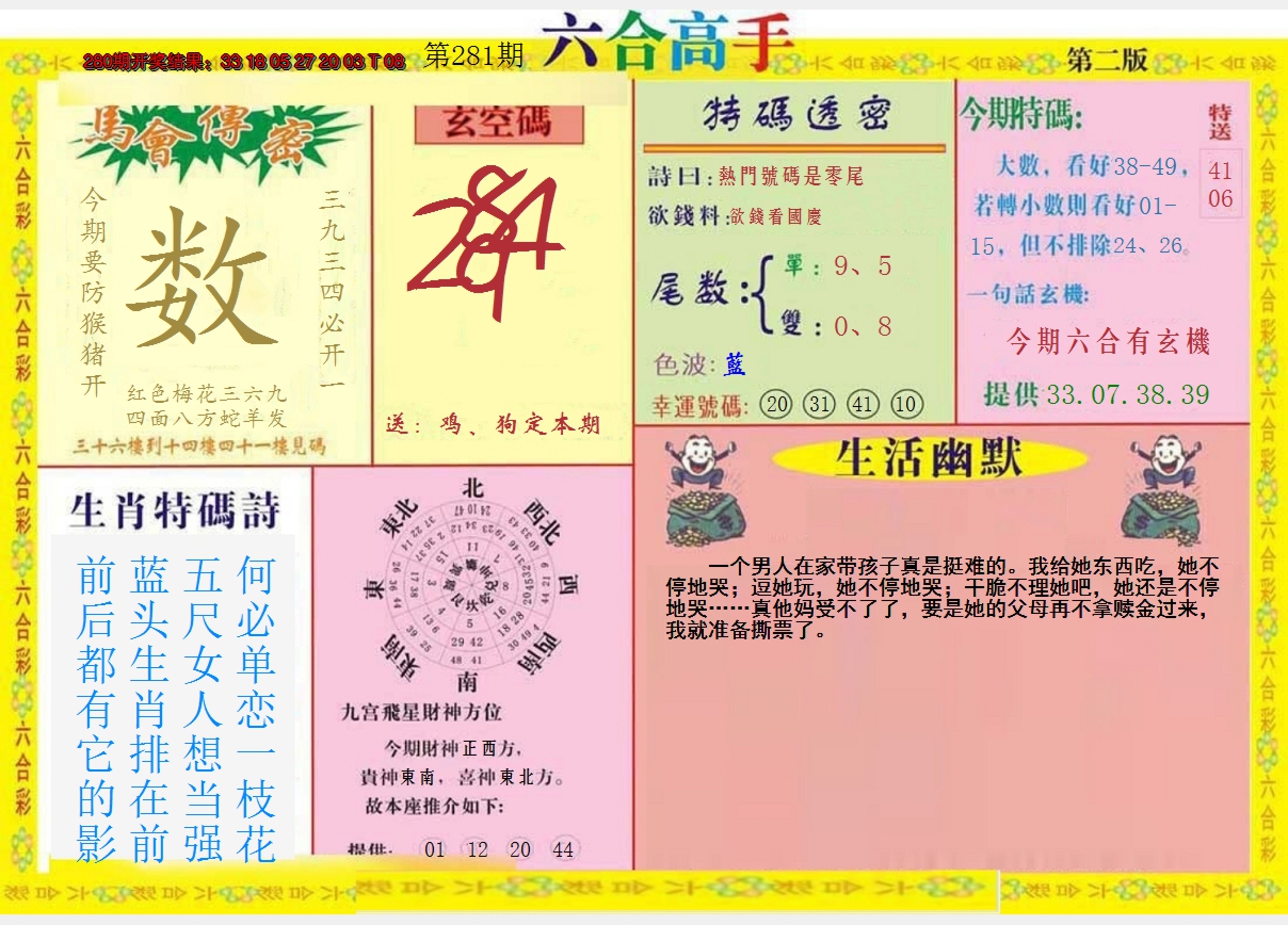 2024281期六合高手B