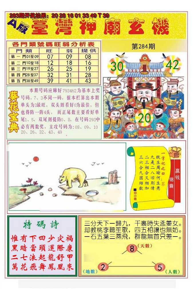 2024284期台湾神庙A