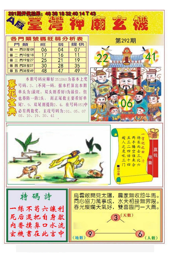 2024292期台湾神庙A