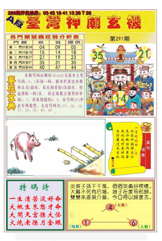 2024297期台湾神庙A