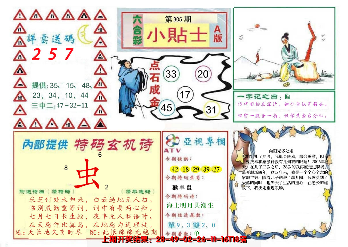 2024305期小贴士A