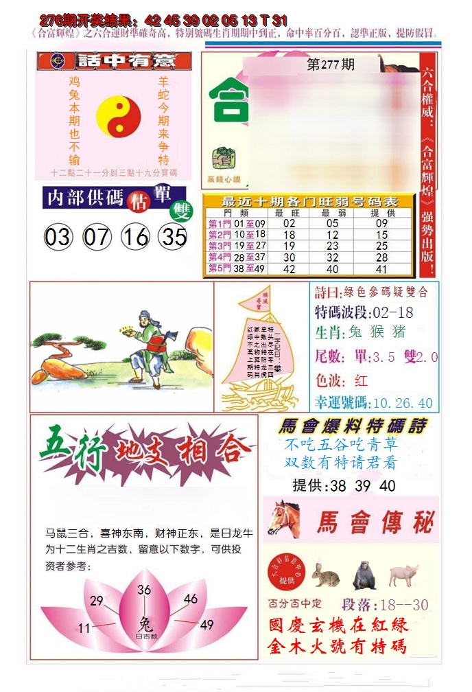 2024277期合富辉煌